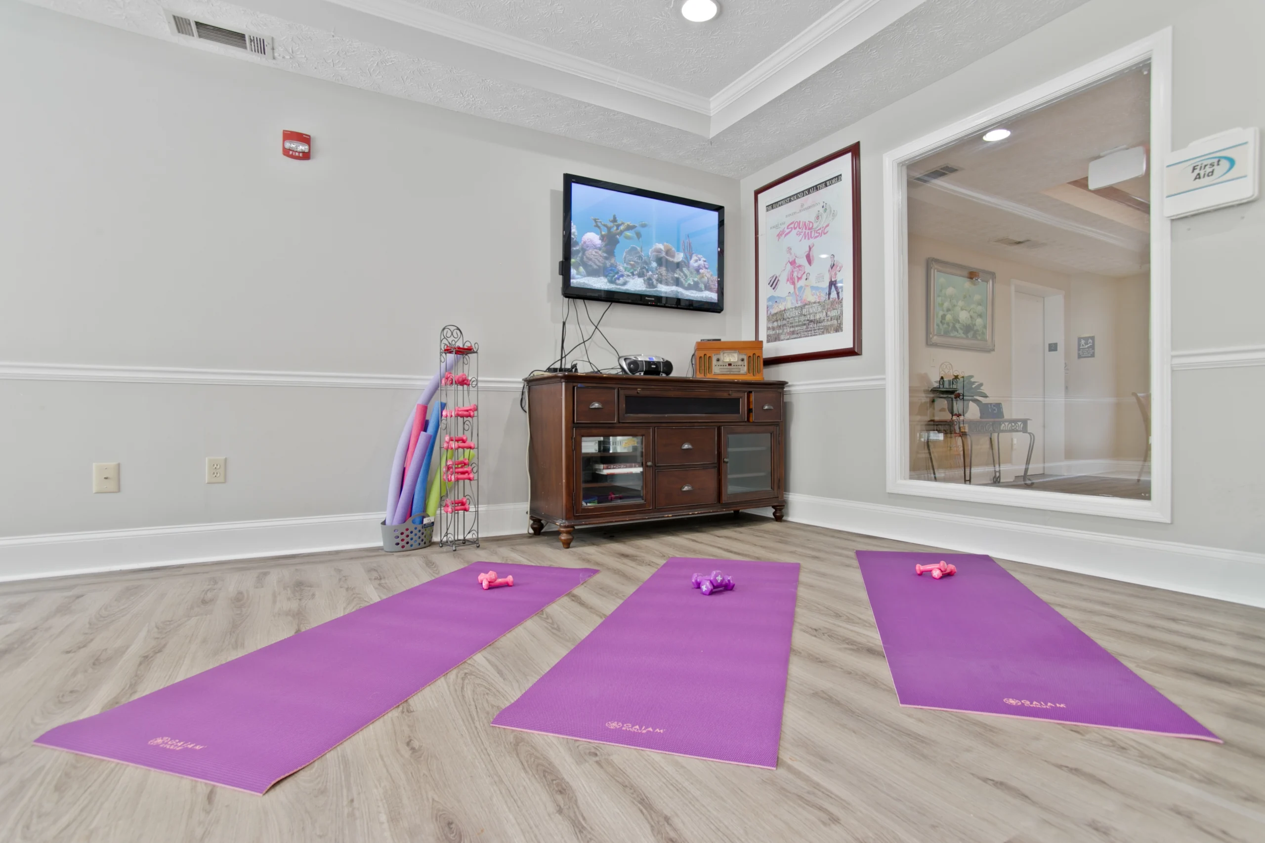 yoga and exercise spot in bellevue village at woodstock