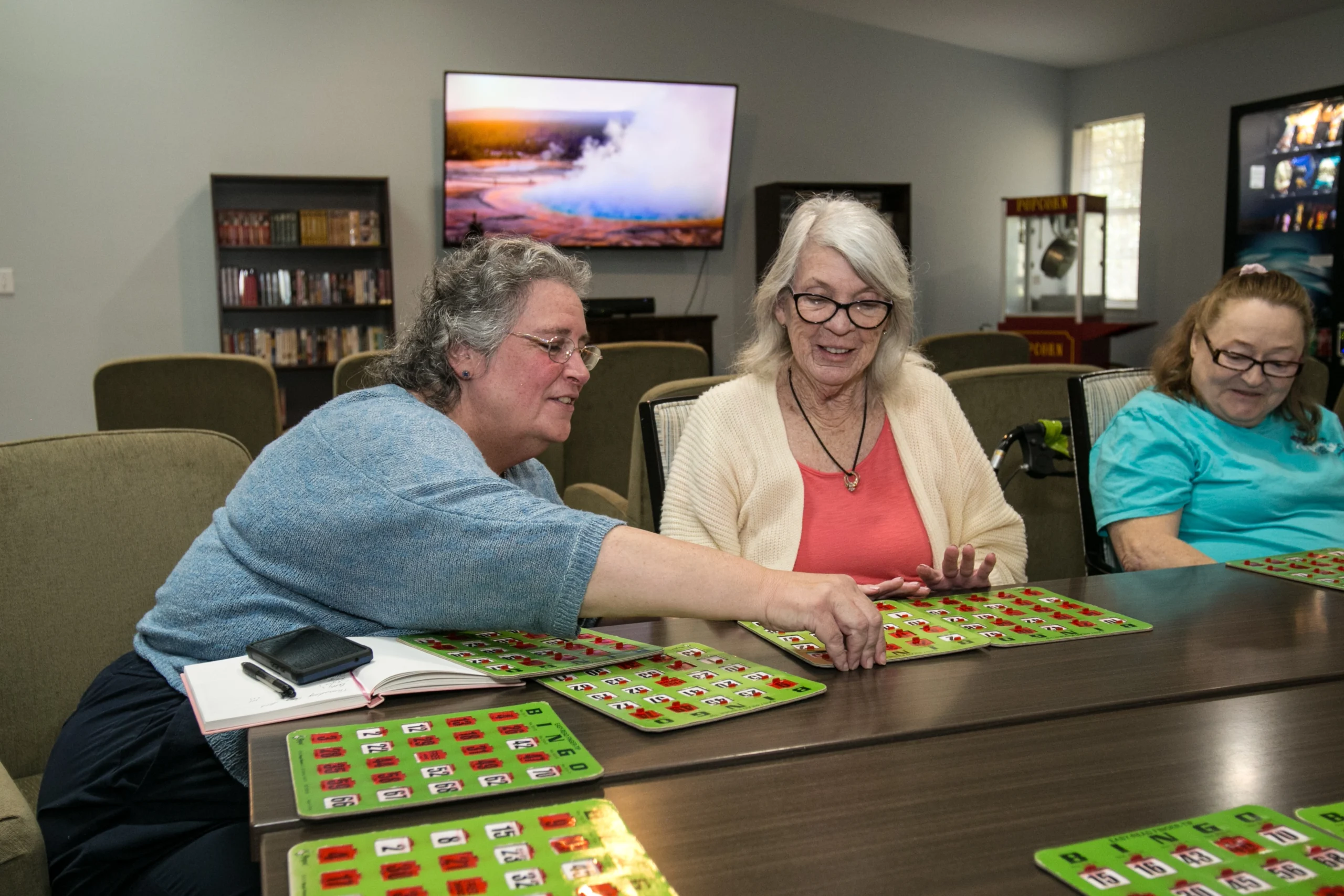 senior citizen playing board games